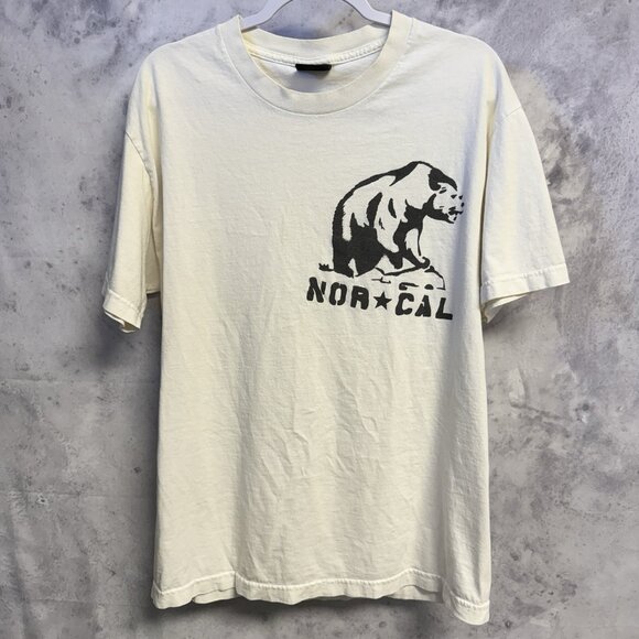 Vintage 90s Nor Cal NHS T Shirt Mens Large White Skate Y2K - Picture 1 of 15